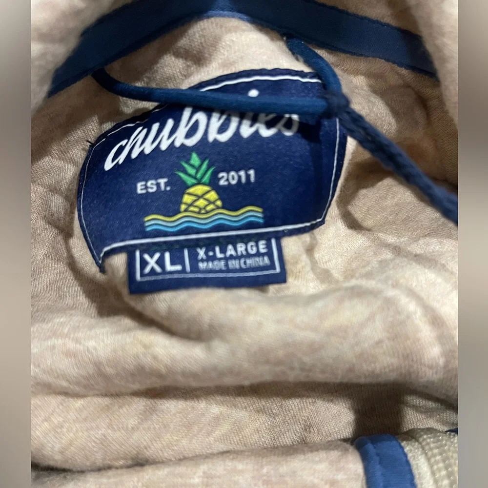 Chubbies Sandstorm Quilted Quarter Zip Jacket Men Size X-Large NEW